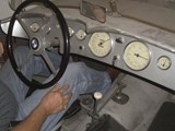 Cockpit of Wolf Grodd 's BMW  328, 1941 Mille Miglia replica. Photo: Brooke Saunders