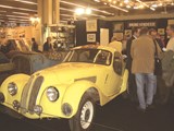 Yellow BMW 328 with a 'rather strange hardtop' on the Bruno Vendiesse stand at Retromobile, Paris, February 2007